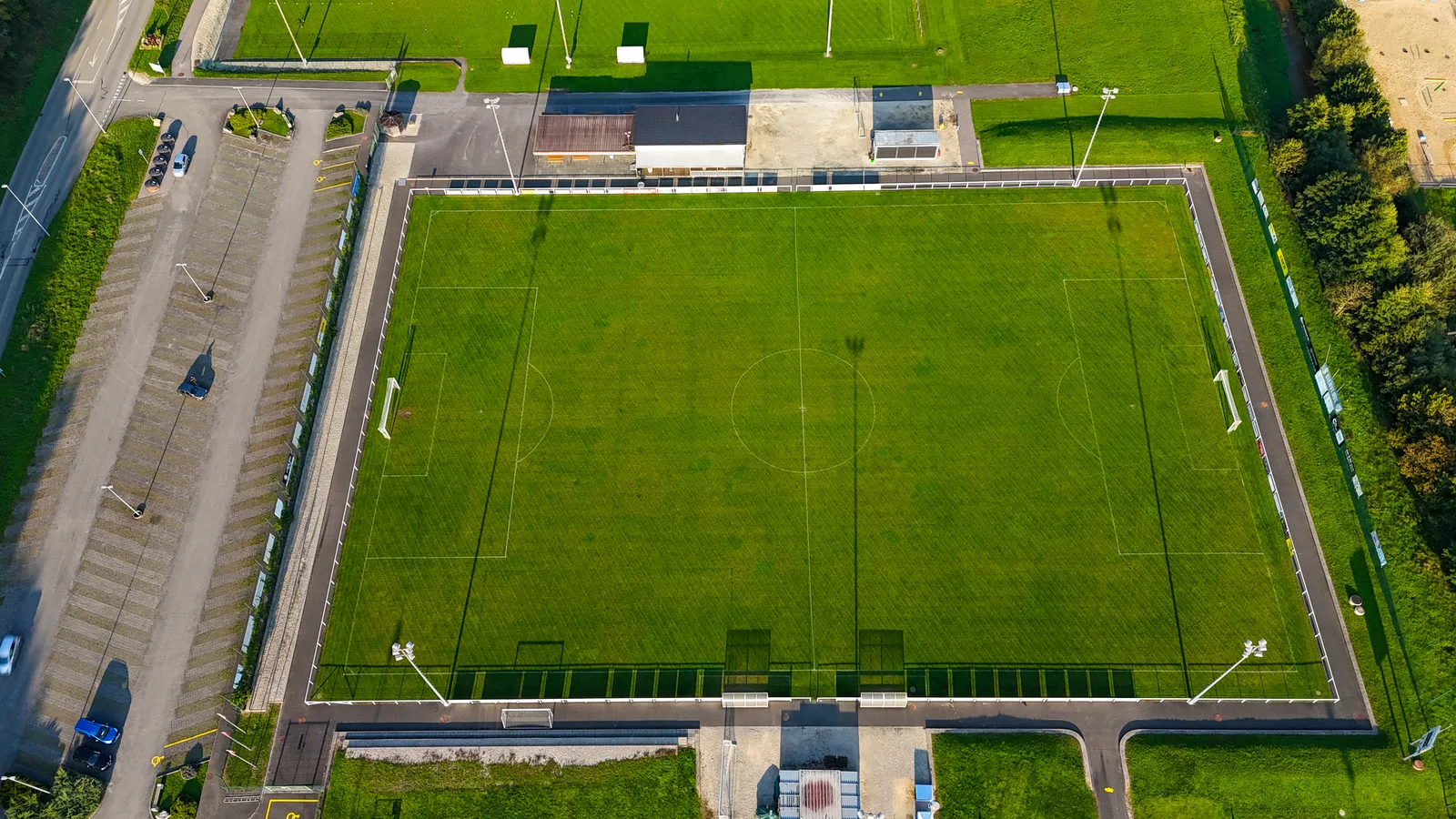 Vue aérienne du terrain principal Real Sport