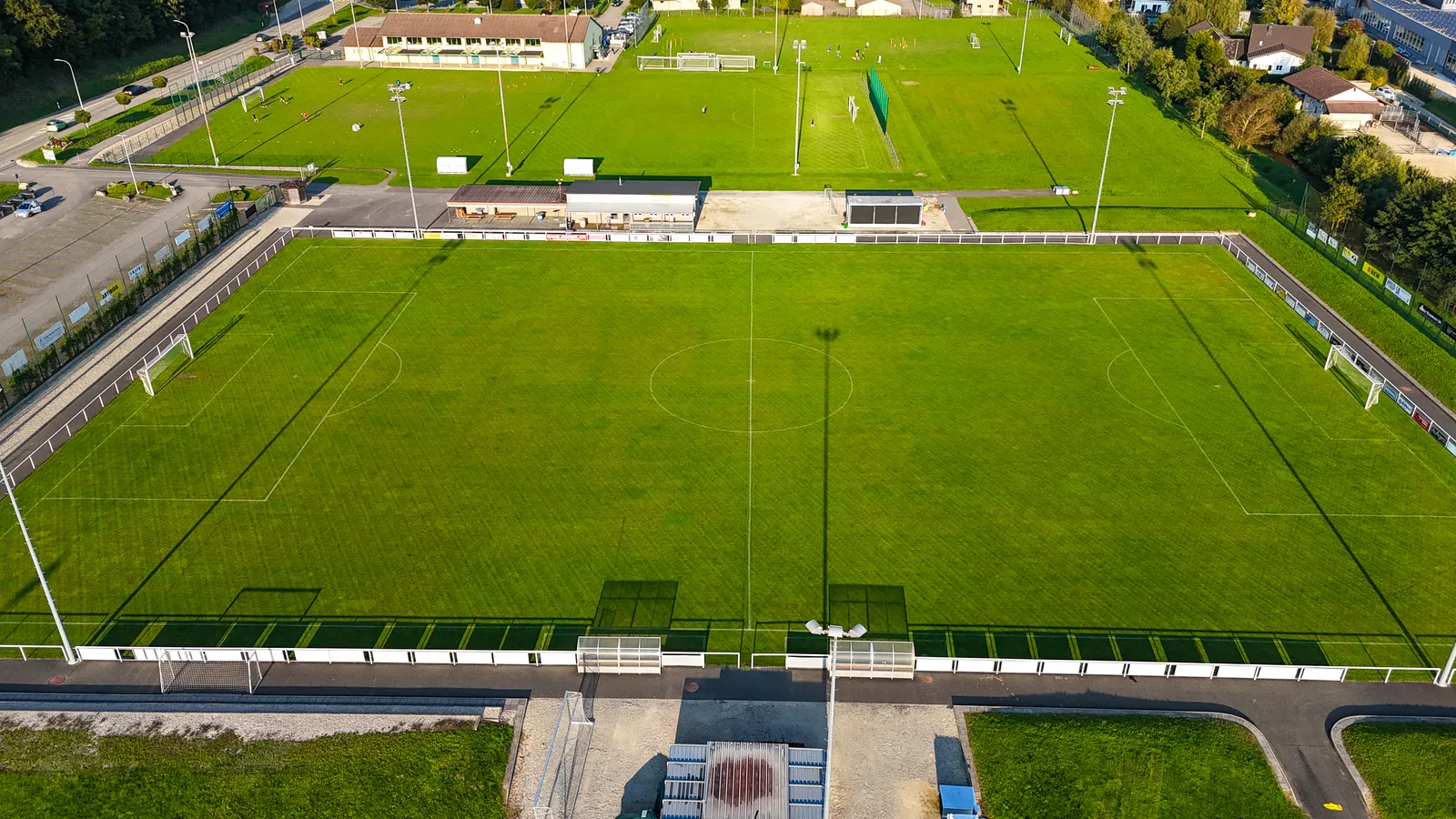 Vue aérienne du terrain principal Real Sport